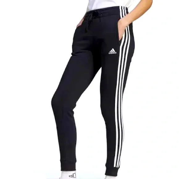 NWOT high waisted 3 stripe legs adidas small ladies joggers - Picture 14 of 14